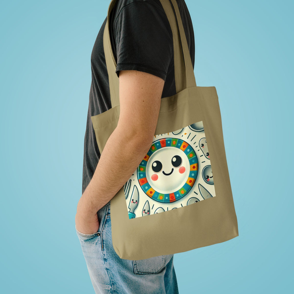 Happy Little Kitchen Club Kawaii Food Lover Market Tote Bag for Bakers