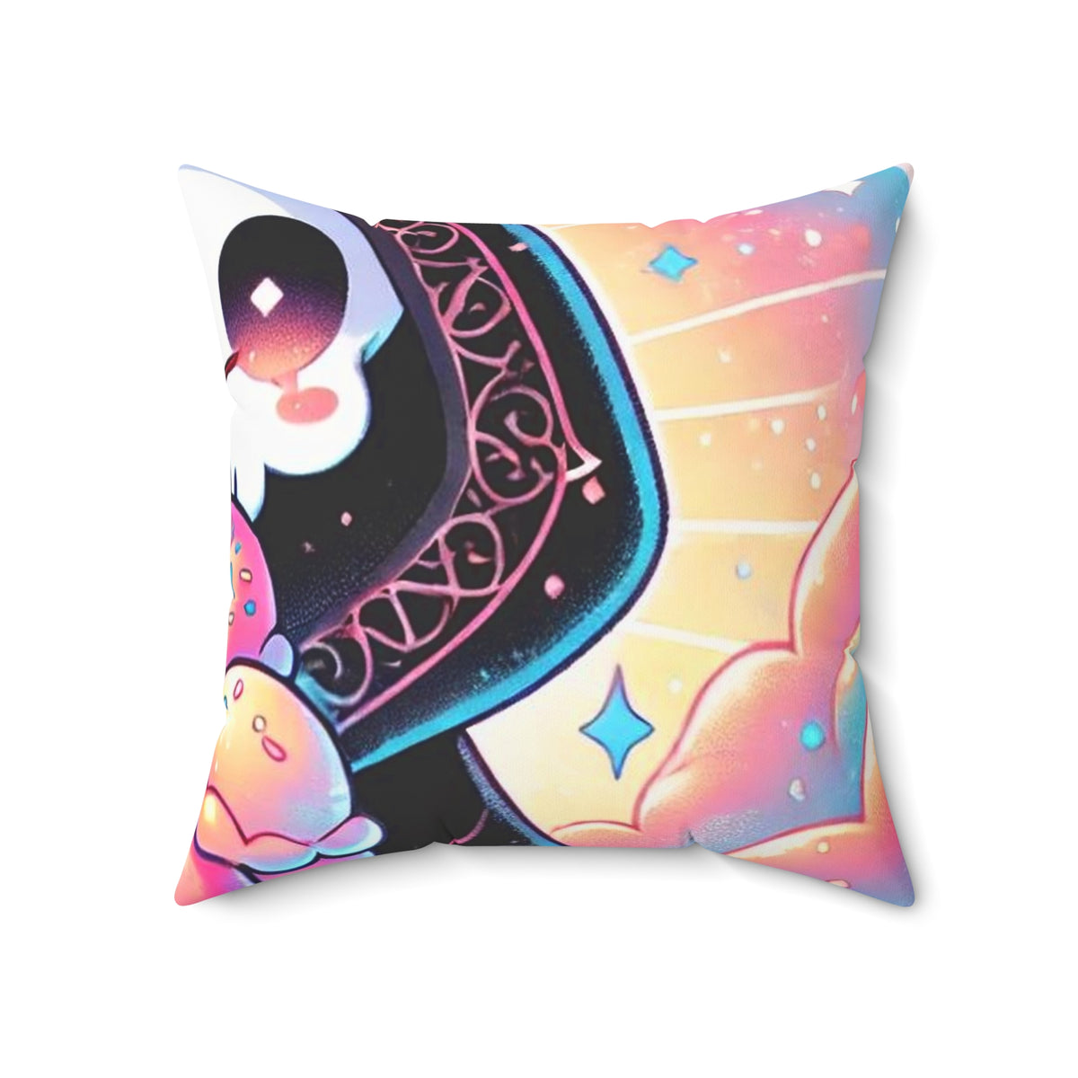 Pastel Grim Reaper Ice Cream Gothic Decorative Pillow