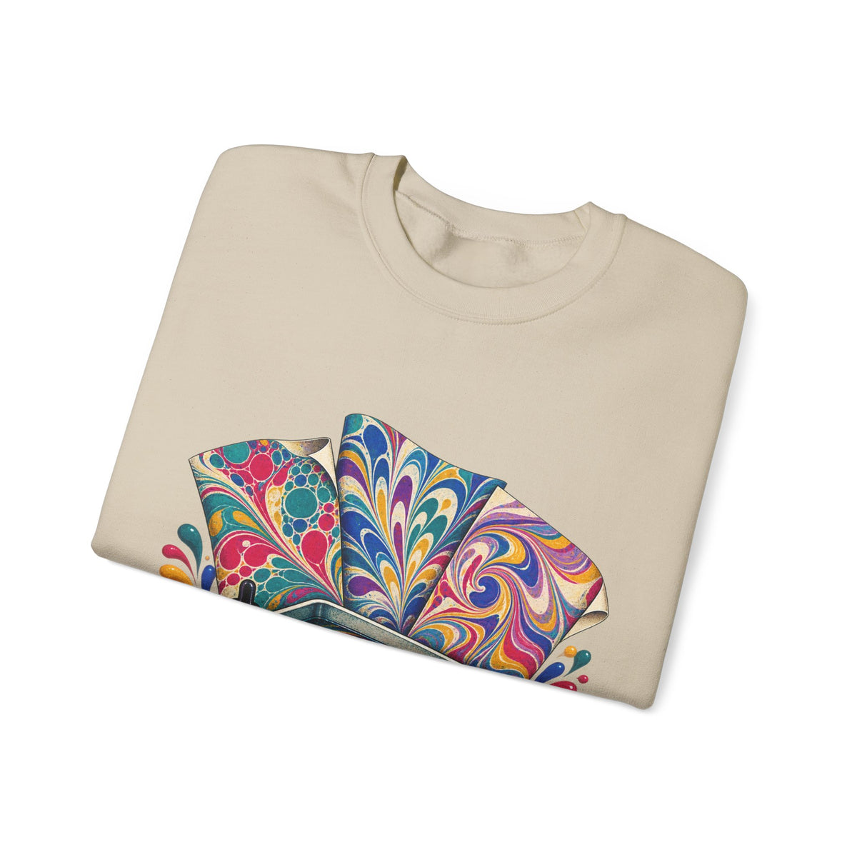 Colorful Paper Marbling Workshop Sweatshirt