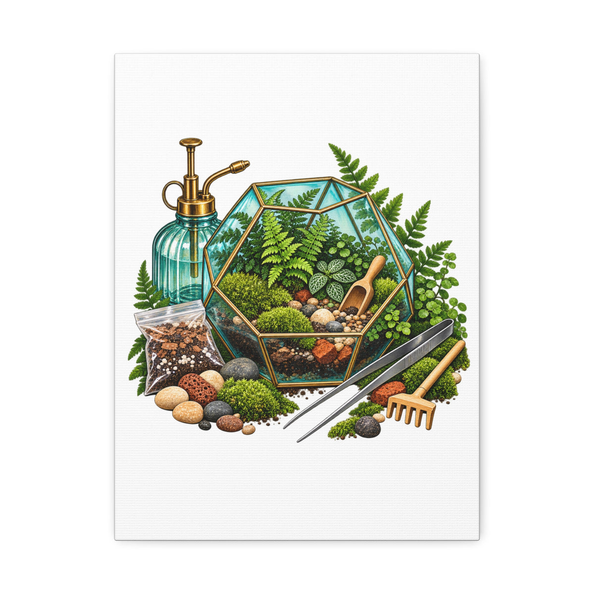 Fern Terrarium Building Workshop Canvas