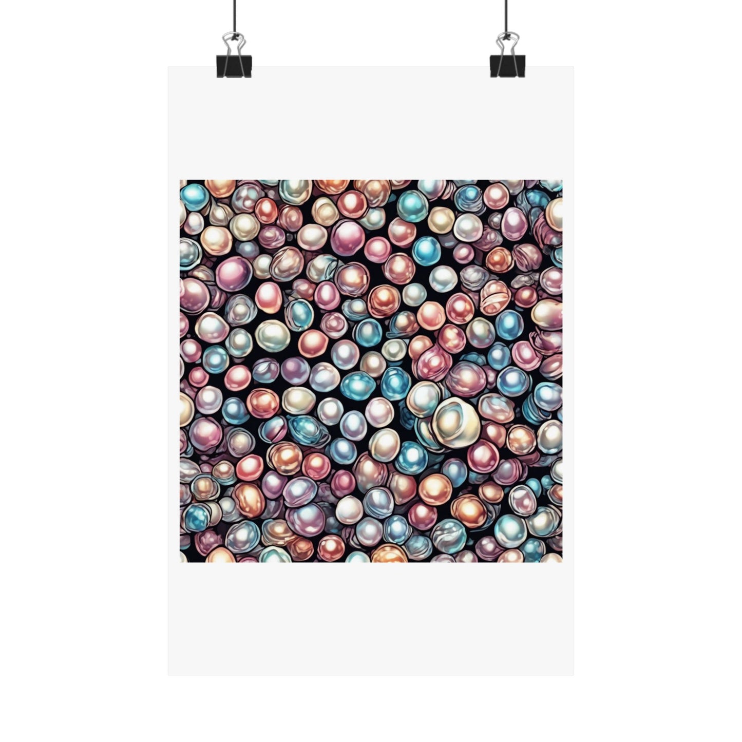 Pearl Bubble Pattern Abstract Gift Art Poster