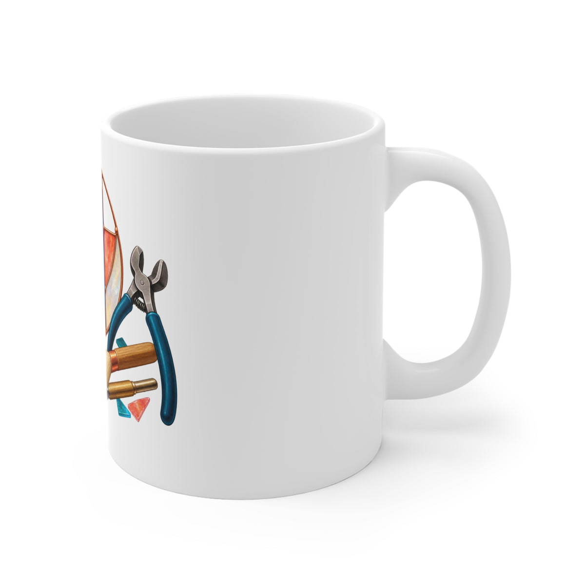 Abstract Stained Glass Suncatcher Workshop Mug