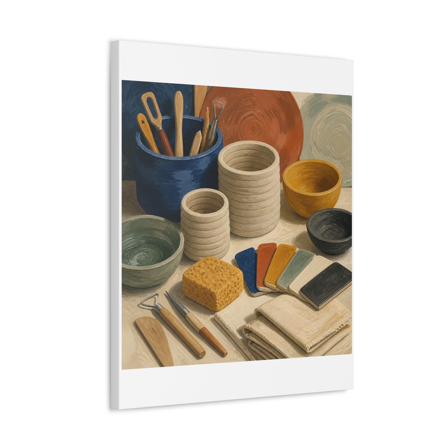 Handbuilt Ceramics Studio Art Canvas Art