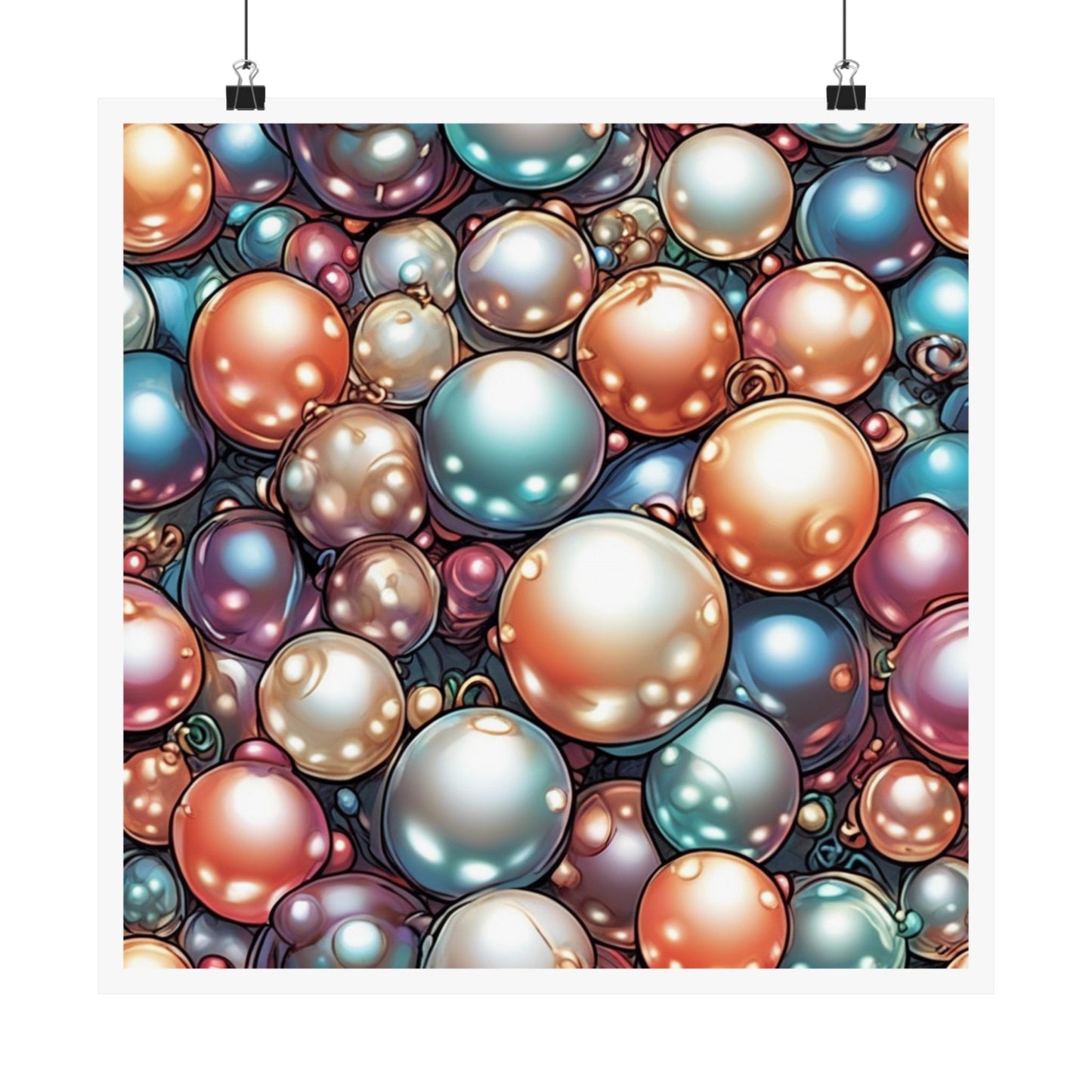 Glossy Orb Marble Abstract Gift Art Poster