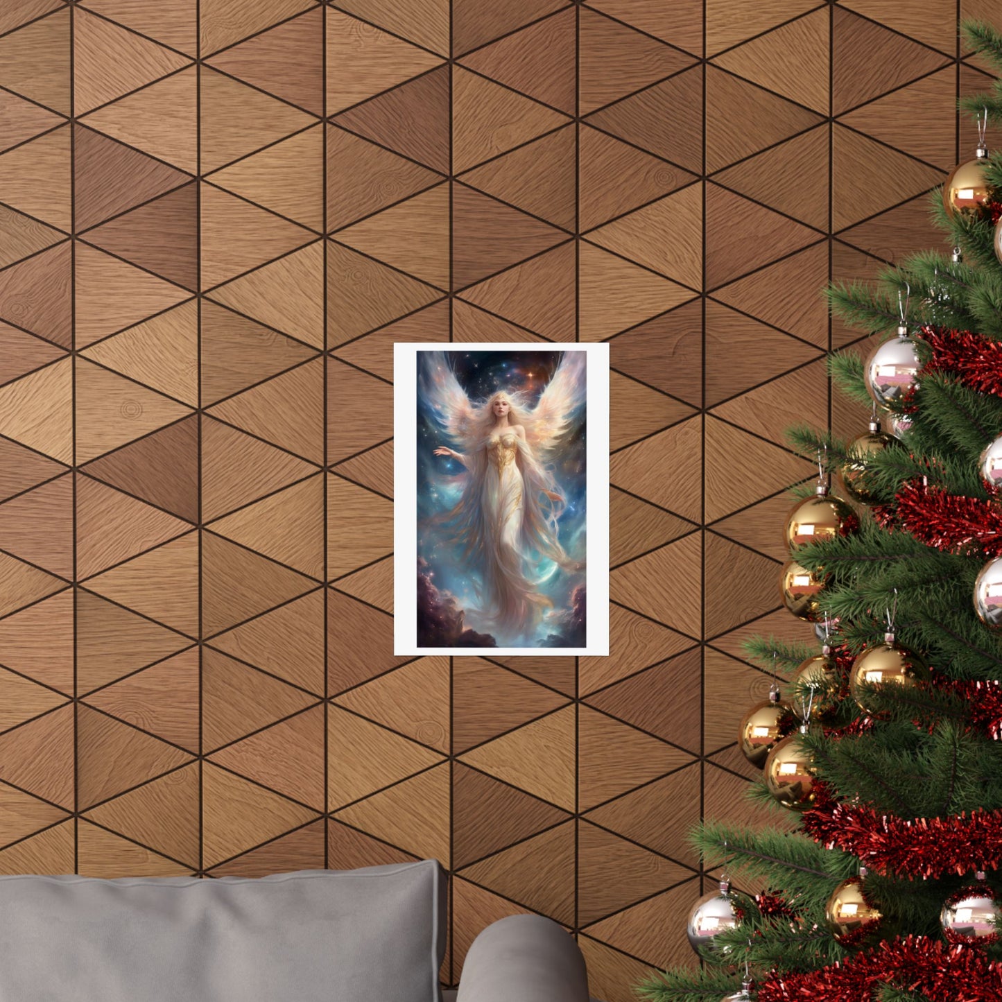Celestial Winged Heroine Fantasy Portrait Poster