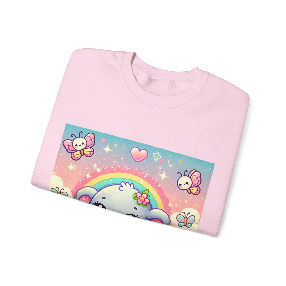 Pastel Rainbow Baby Elephant Floral Sweatshirt