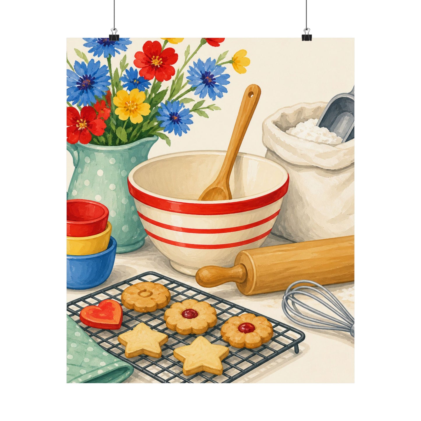 Cheerful Home Baking Hobby Poster