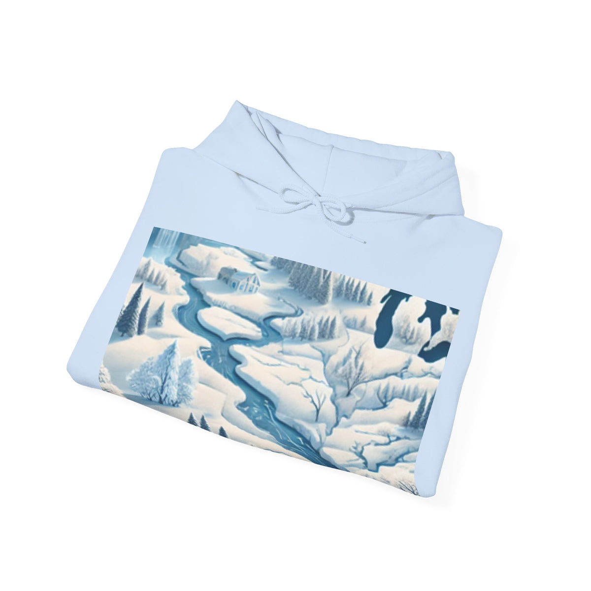 Winter USA Dreamscape Snowy Map Travel Hoodie Geography Gift