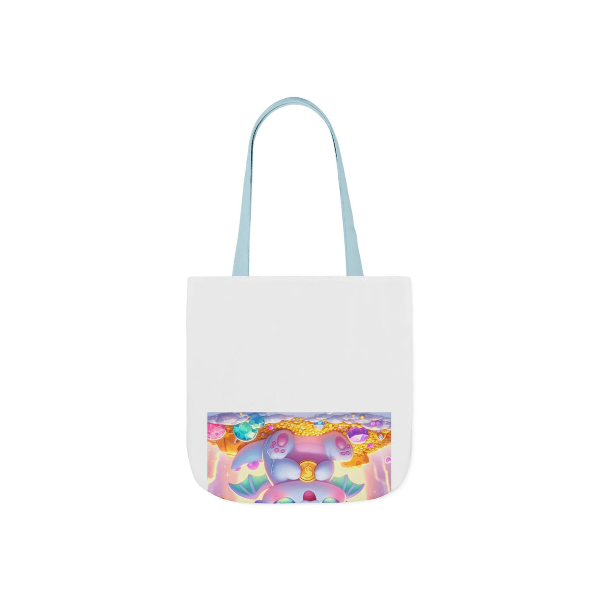 Pastel Treasure Dragon Kawaii Fantasy Canvas Tote Bag