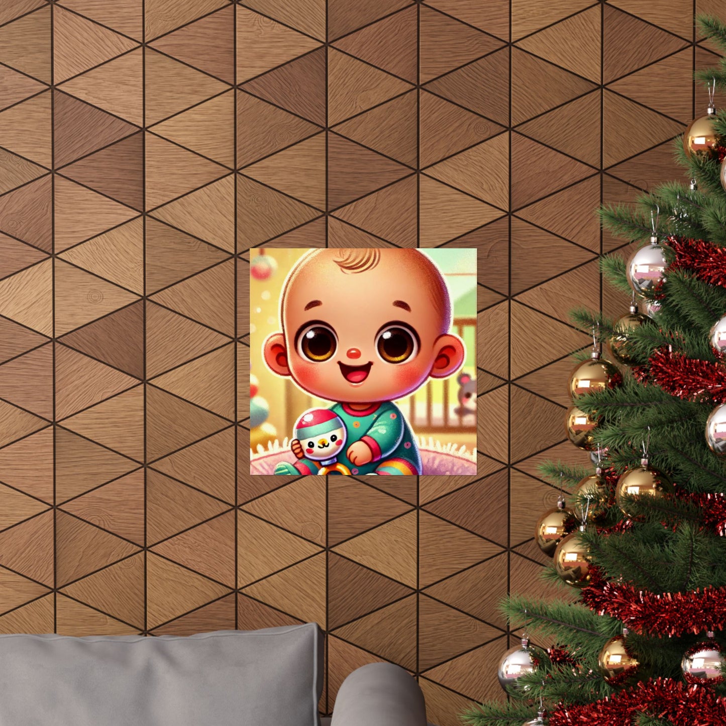 Cheerful Baby Nursery Playroom Art Poster