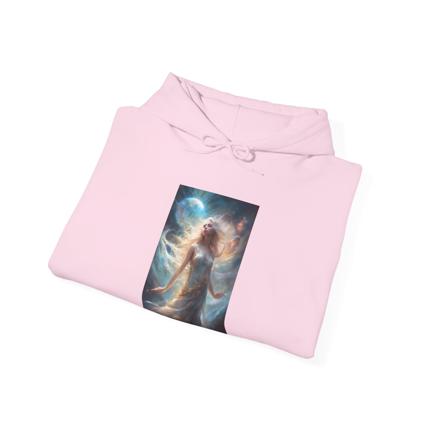 Moonlit Celestial Maiden Fantasy Portrait Hoodie