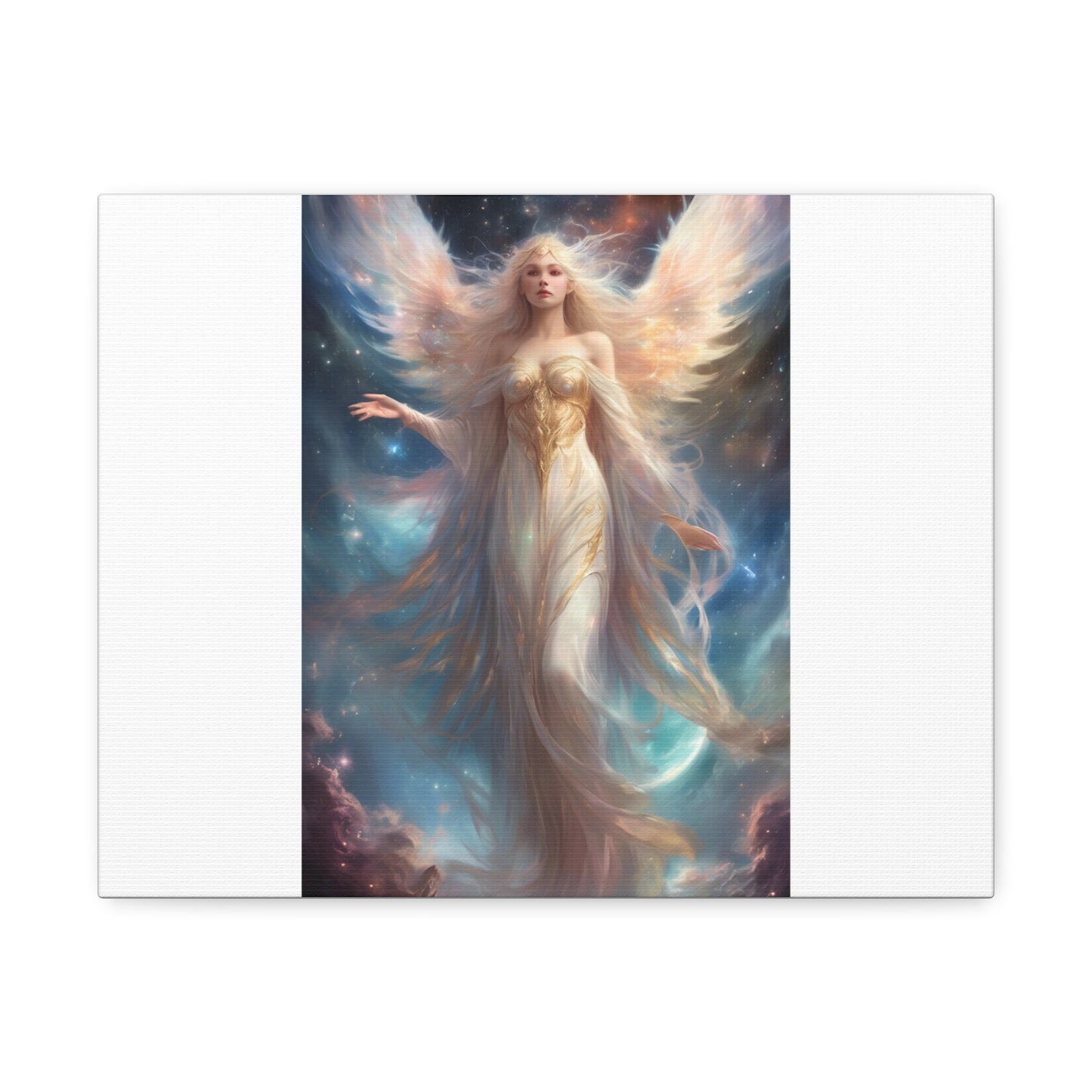 Celestial Winged Heroine Fantasy Portrait Canvas