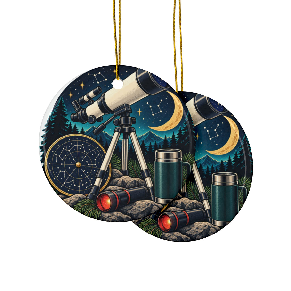 Backyard Stargazing Workshop Round Ornament