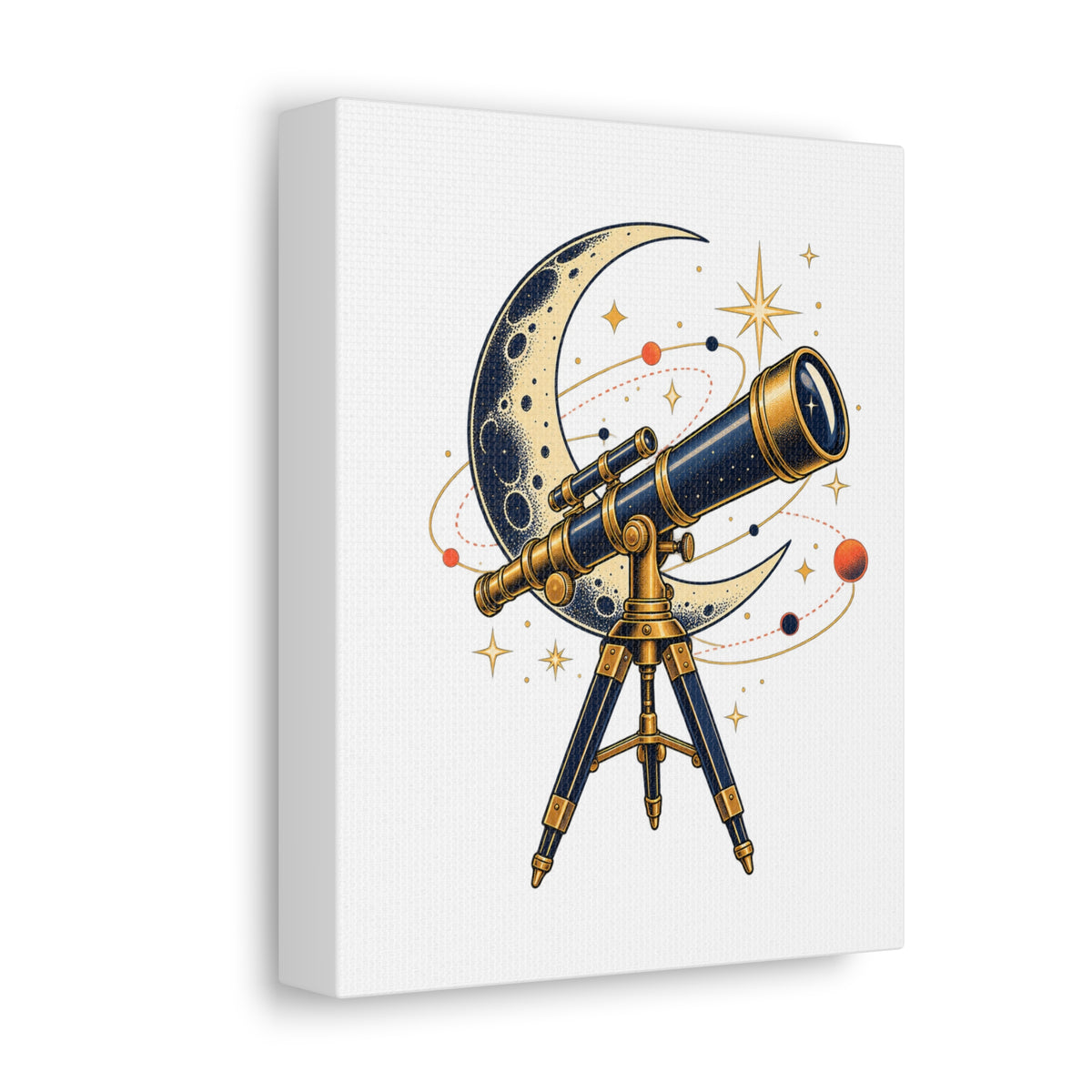 Vintage Telescope Celestial Astronomy Canvas