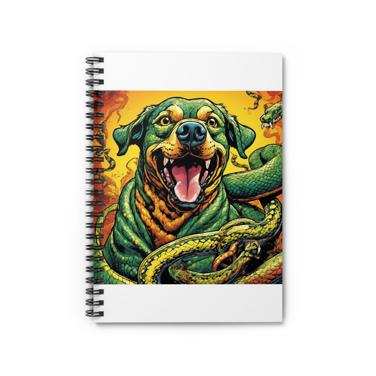 Surreal Serpent Hound Dark Fantasy Spiral Notebook