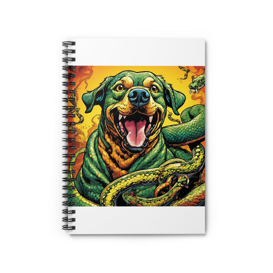 Surreal Serpent Hound Dark Fantasy Spiral Notebook