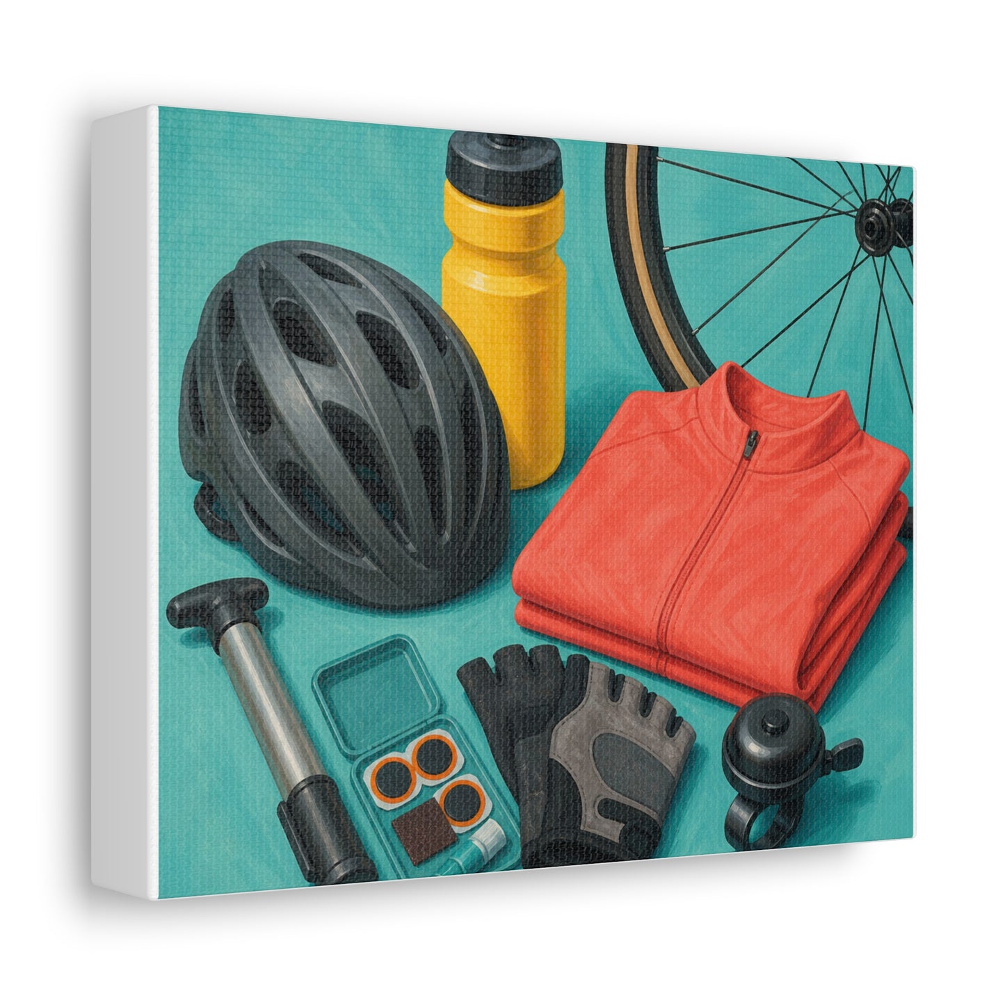 Colorful Cycling Gear Hobby Canvas Art