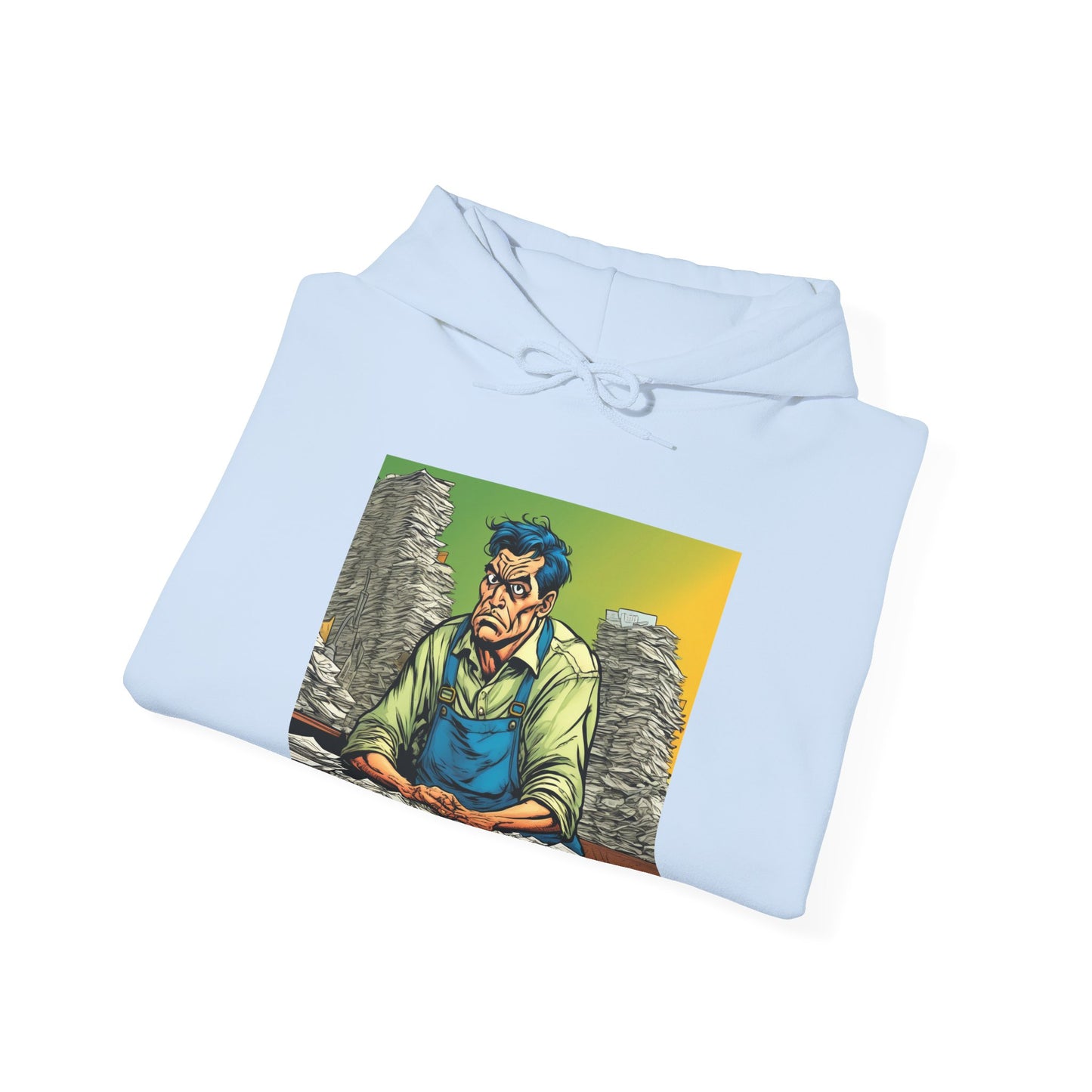 Paperwork Chaos Desk Worker Funny Office Art Hoodie