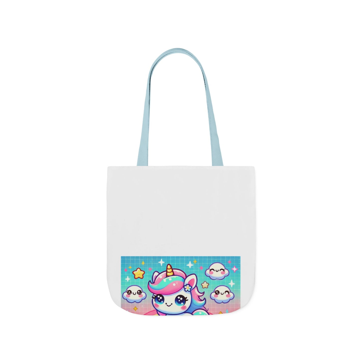 Pastel Rainbow Unicorn Cloud Kawaii Canvas Tote Bag