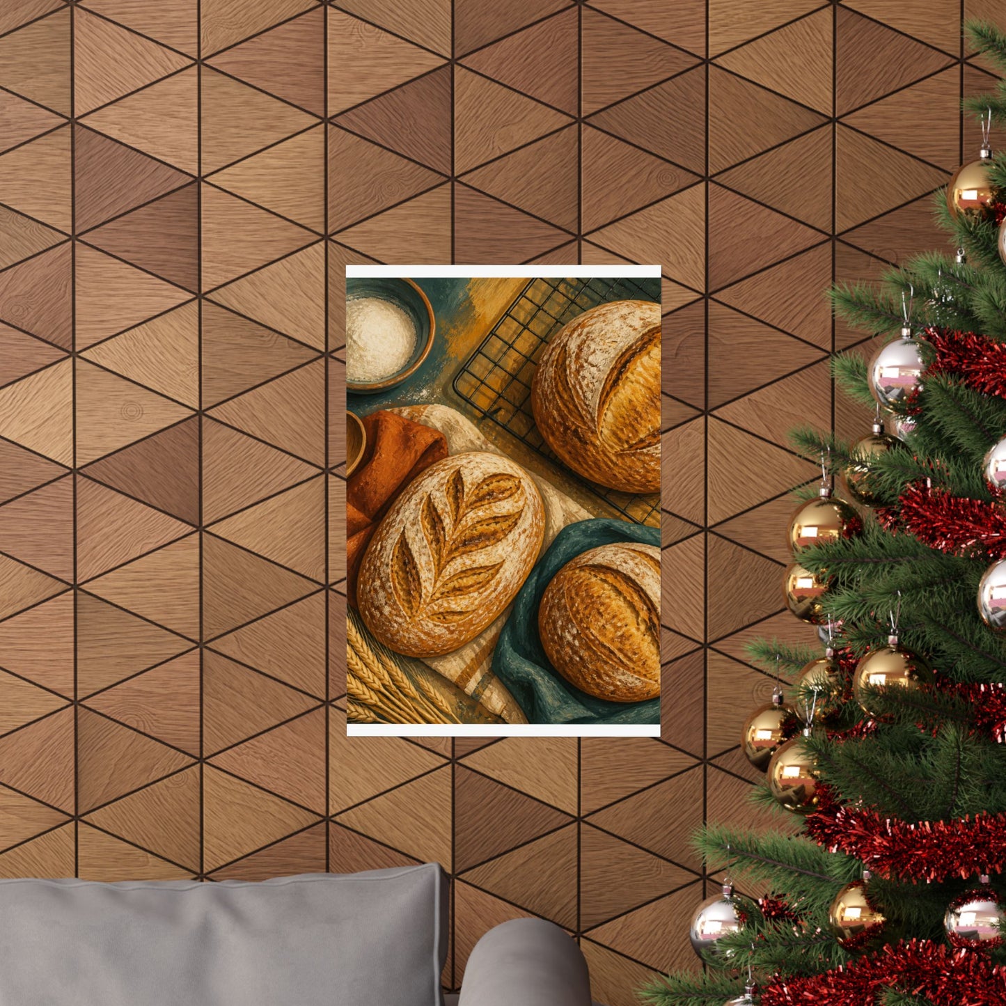 Artisan Bread Baking Still Life Poster
