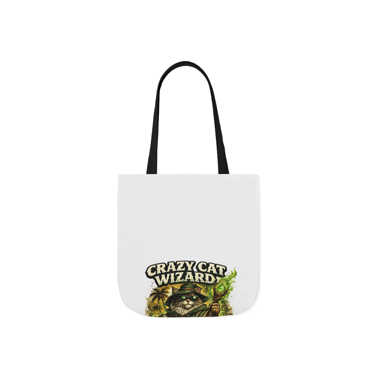 Crazy Cat Wizard Funny Fantasy Magic Tote Bag