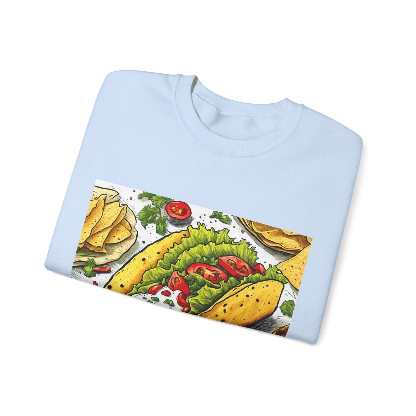 Bold Taco Illustration Foodie Gift Art Sweatshirt
