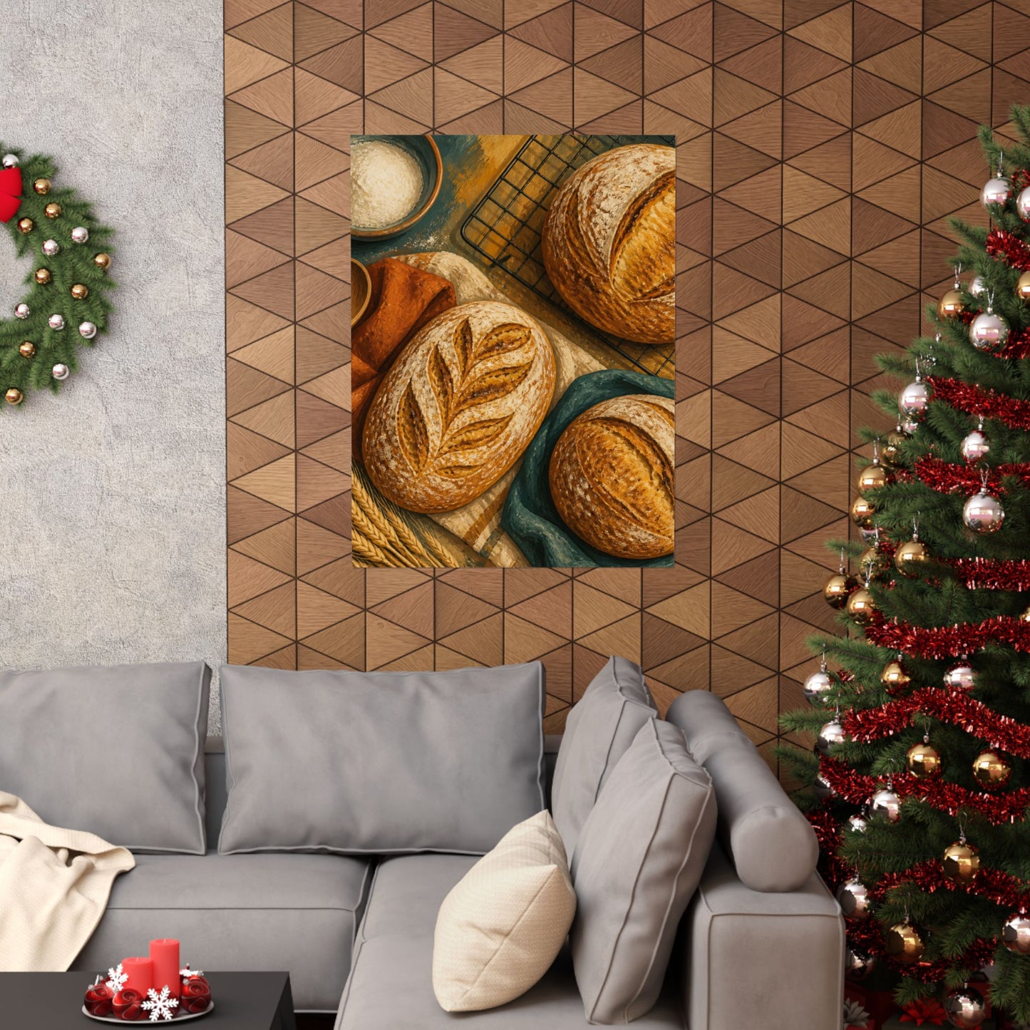 Artisan Bread Baking Still Life Poster