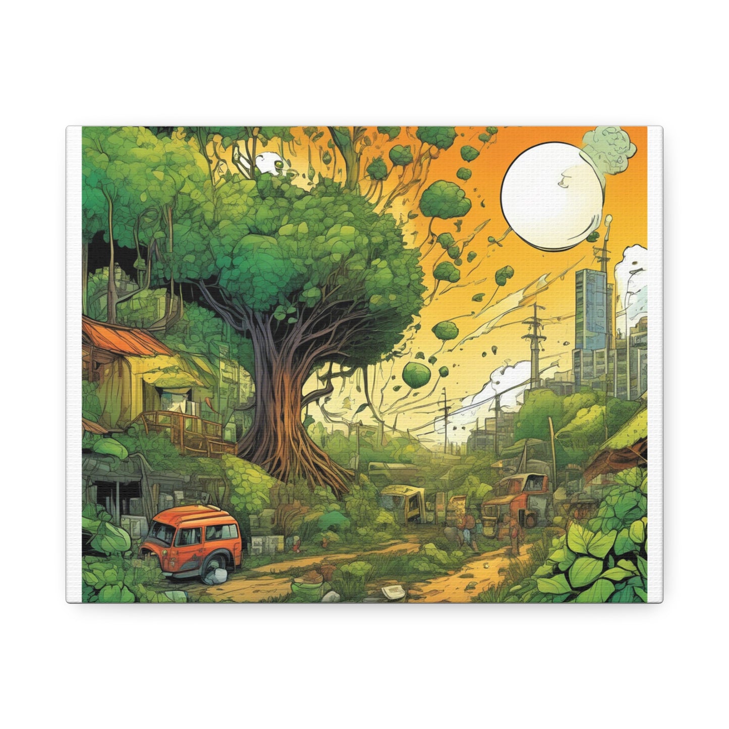 Cottage Road Landscape Nature Gift Art Canvas