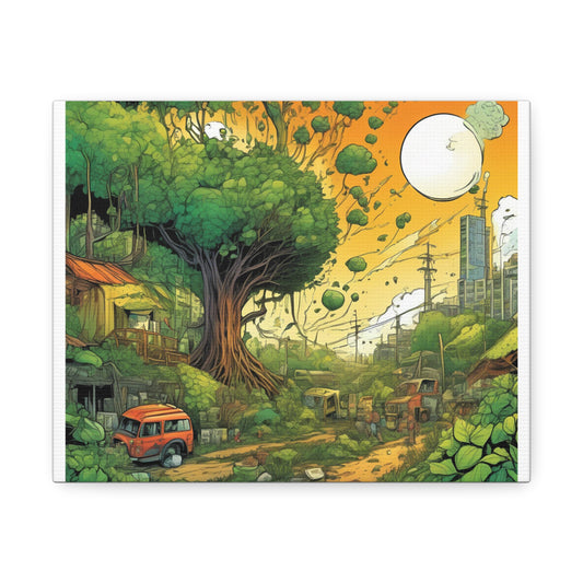Cottage Road Landscape Nature Gift Art Canvas