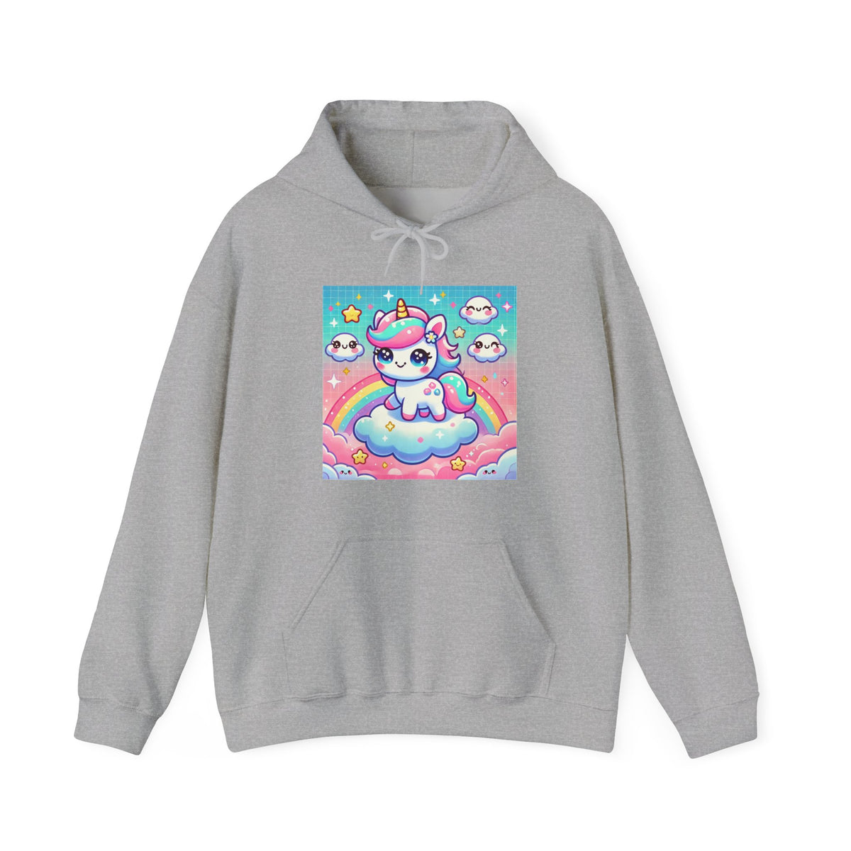 Pastel Rainbow Unicorn Cloud Kawaii Hoodie