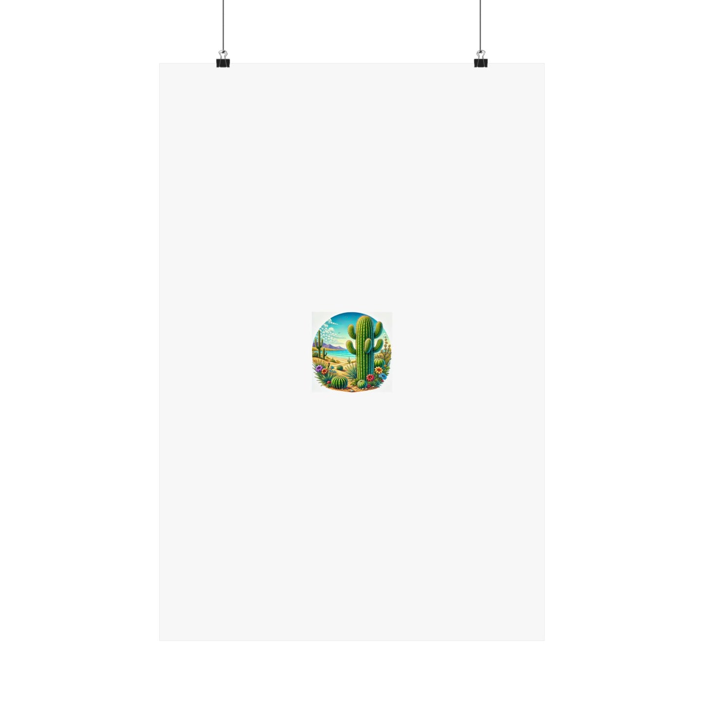 Desert Cactus Bloom Garden Poster Botanical Desert Wall Art Gift