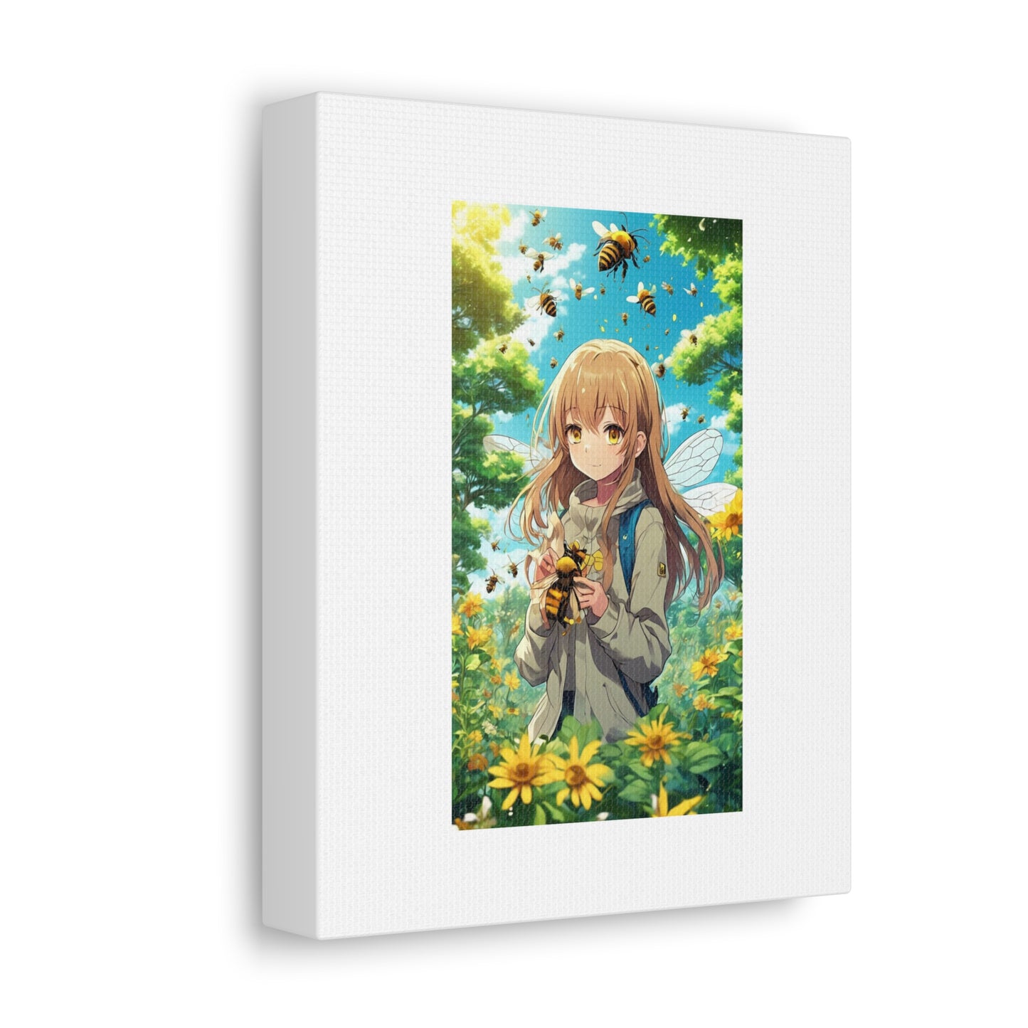 Bee Fairy Garden Anime Nature Art Canvas