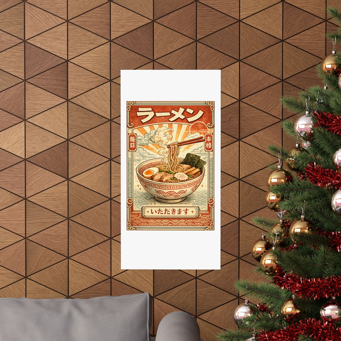 Vintage Ramen Bowl Japanese Food Art Poster