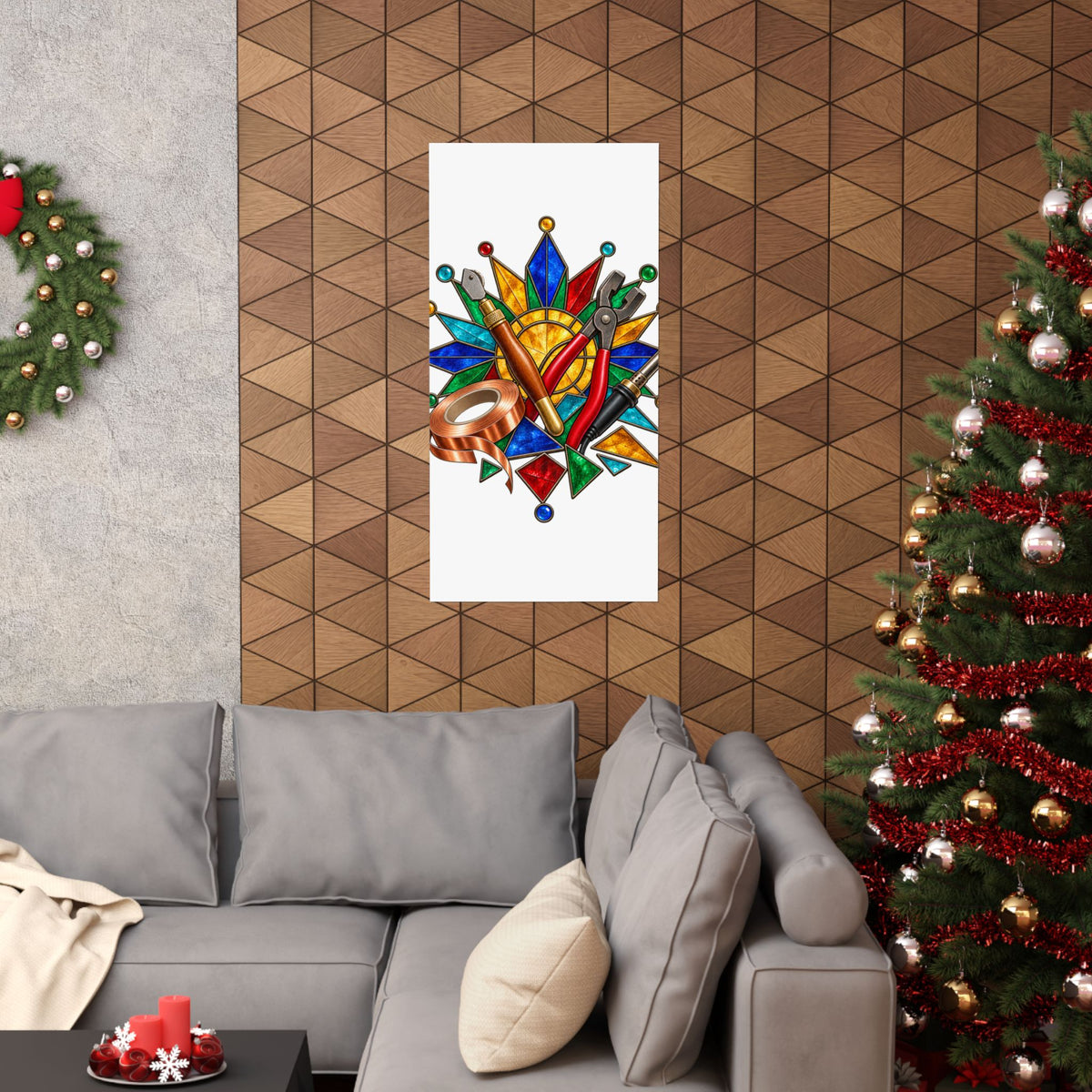 Stained Glass Workshop Tools Poster