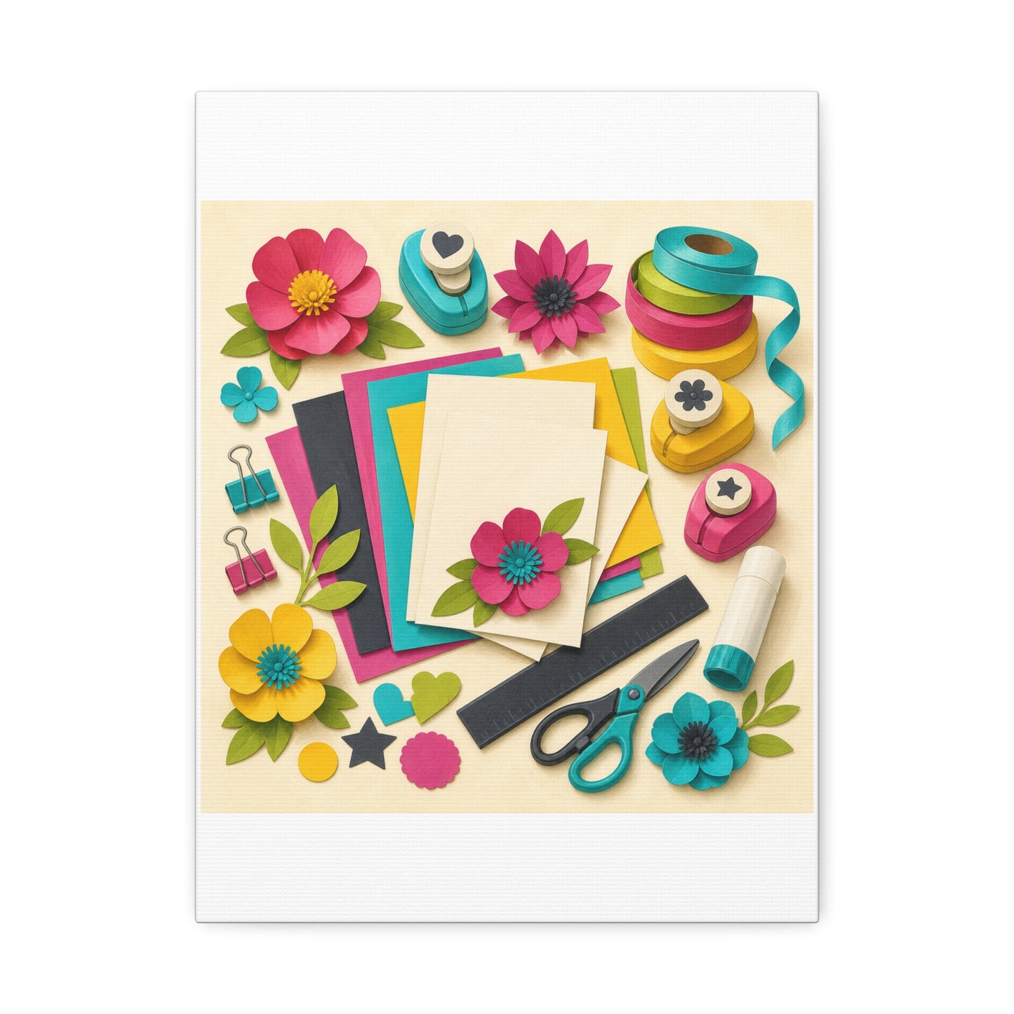 Bright Paper Crafting Hobby Canvas Art