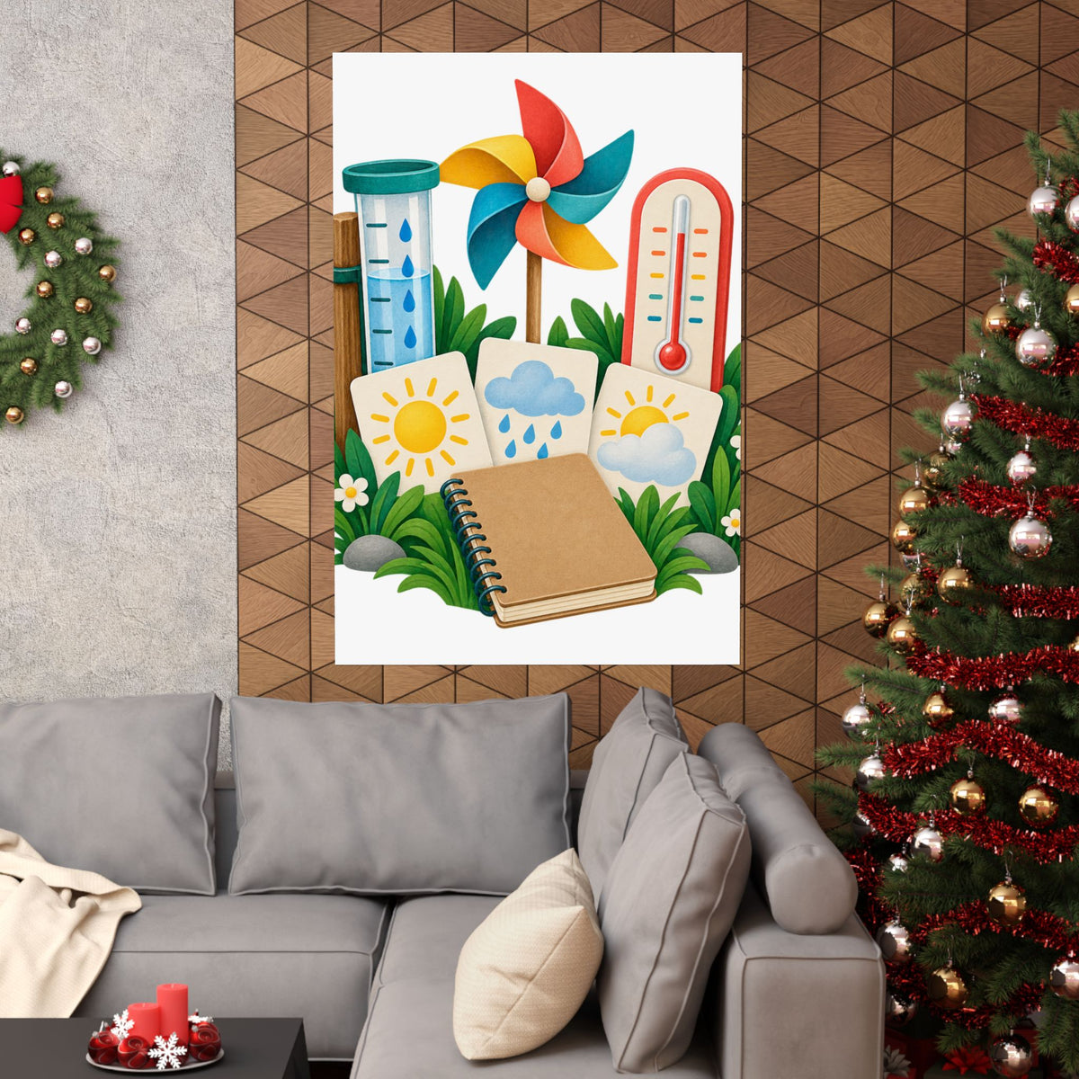 Colorful Backyard Weather Watching Kit Poster