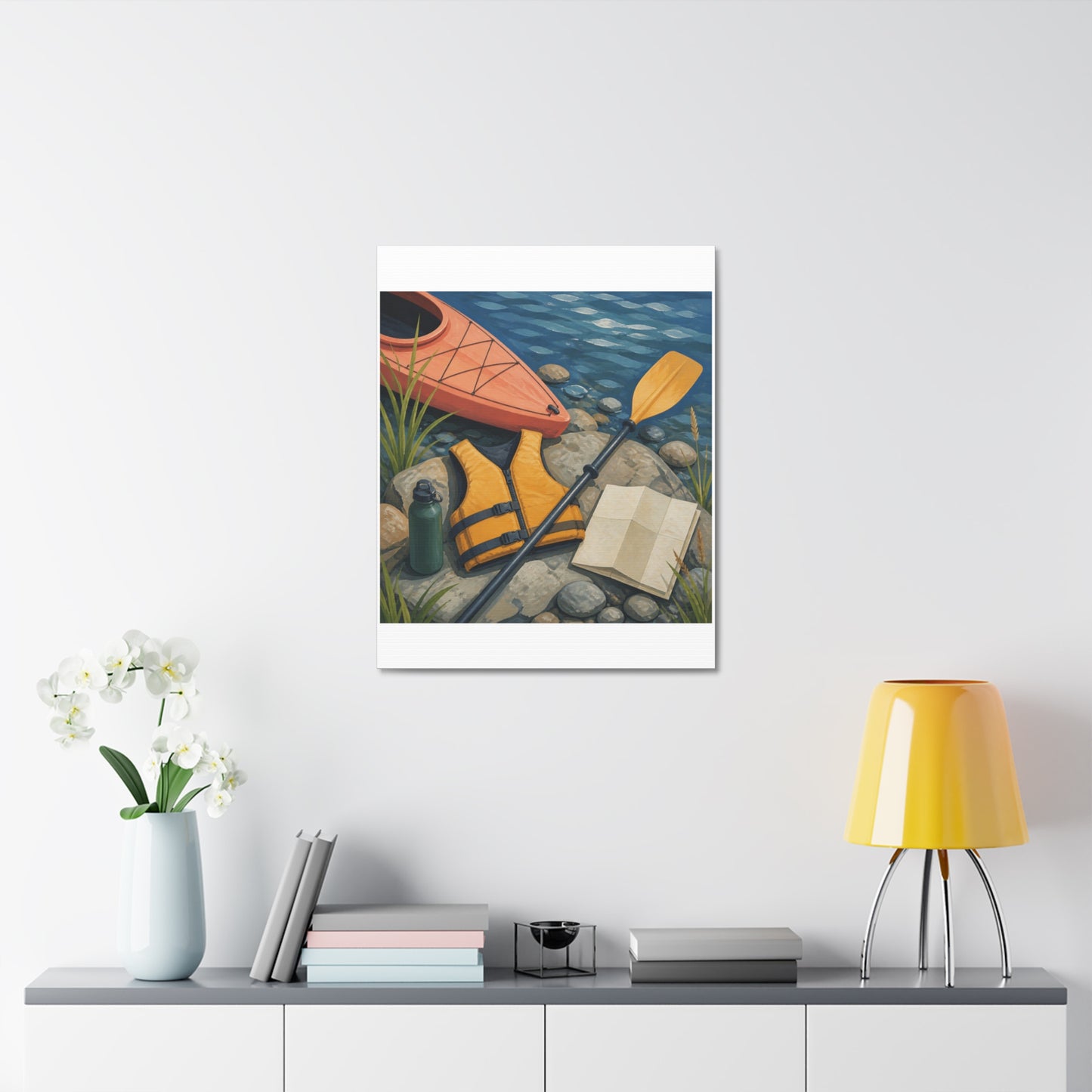 Calm Kayaking Adventure Art Canvas Art