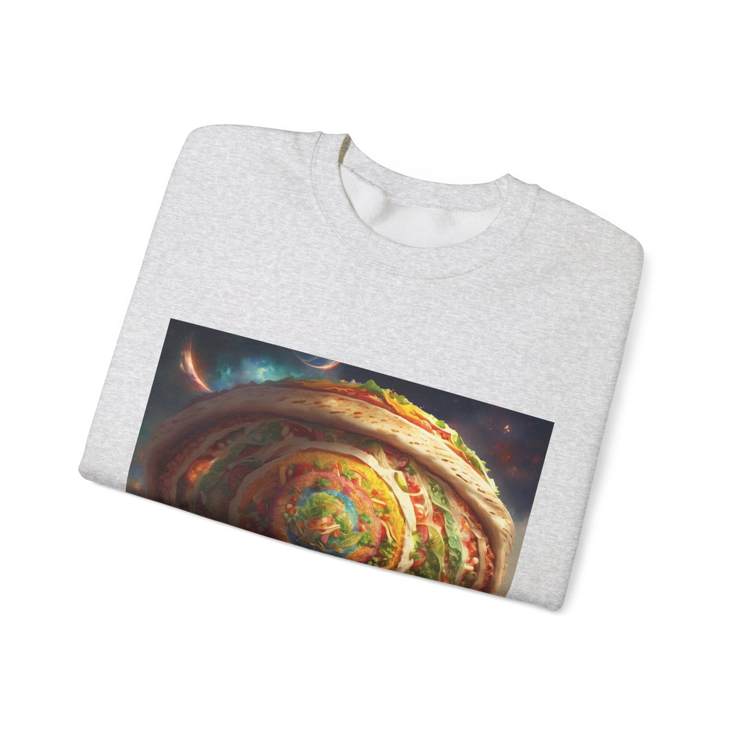 Cosmic Taco Portal Surreal Food Fantasy Art Sweatshirt