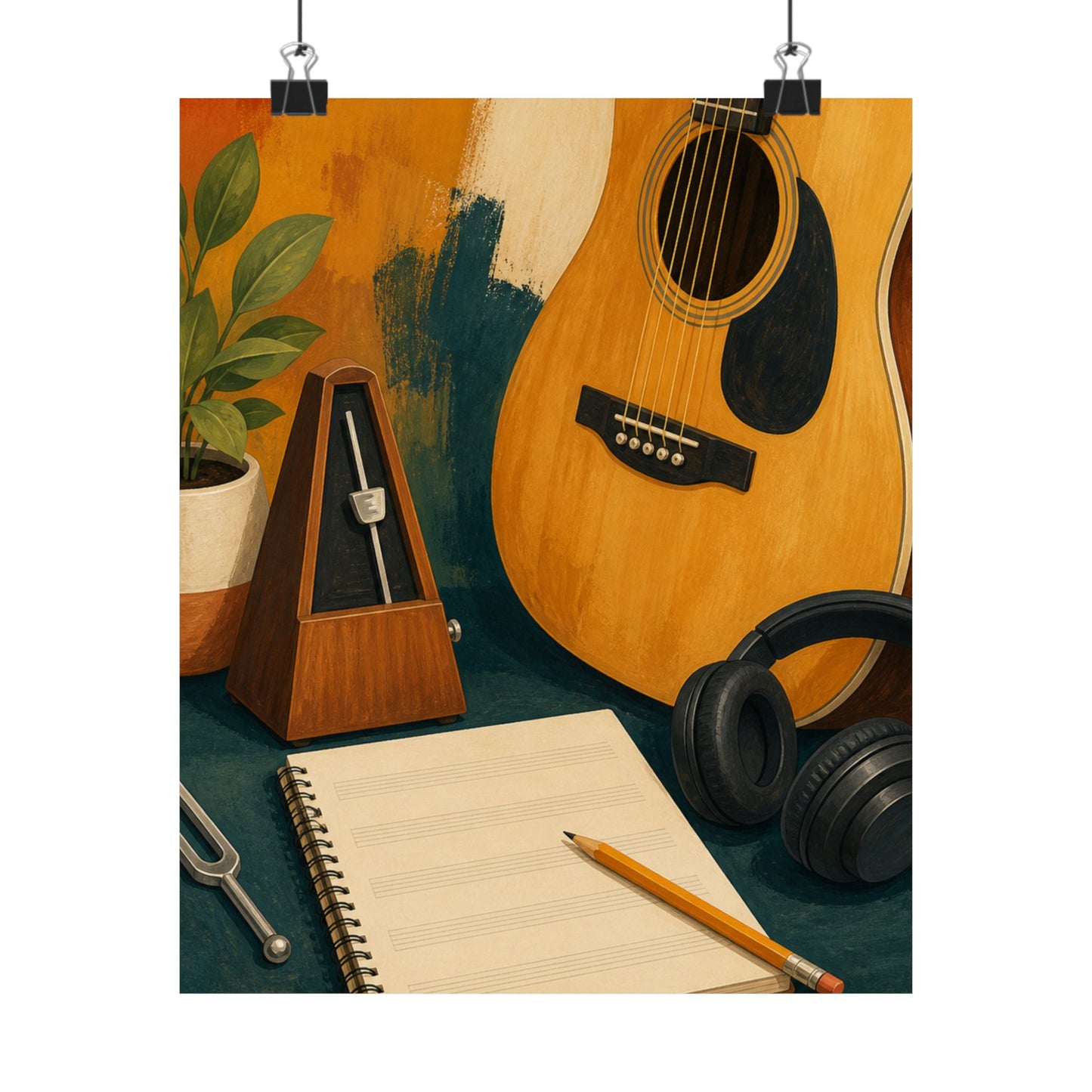 Warm Music Practice Hobby Poster