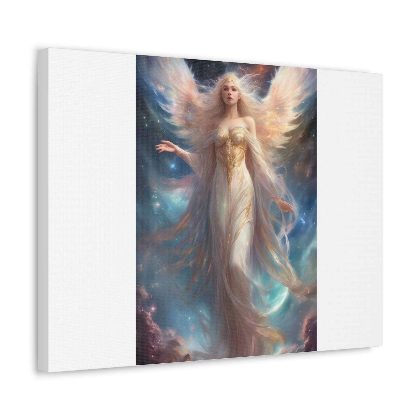 Celestial Winged Heroine Fantasy Portrait Canvas