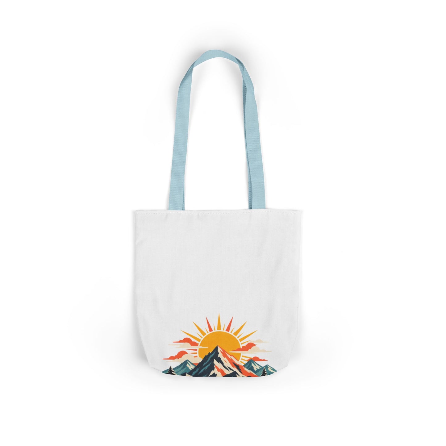 Alpine Sunrise River Mountain Adventure Tote Bag