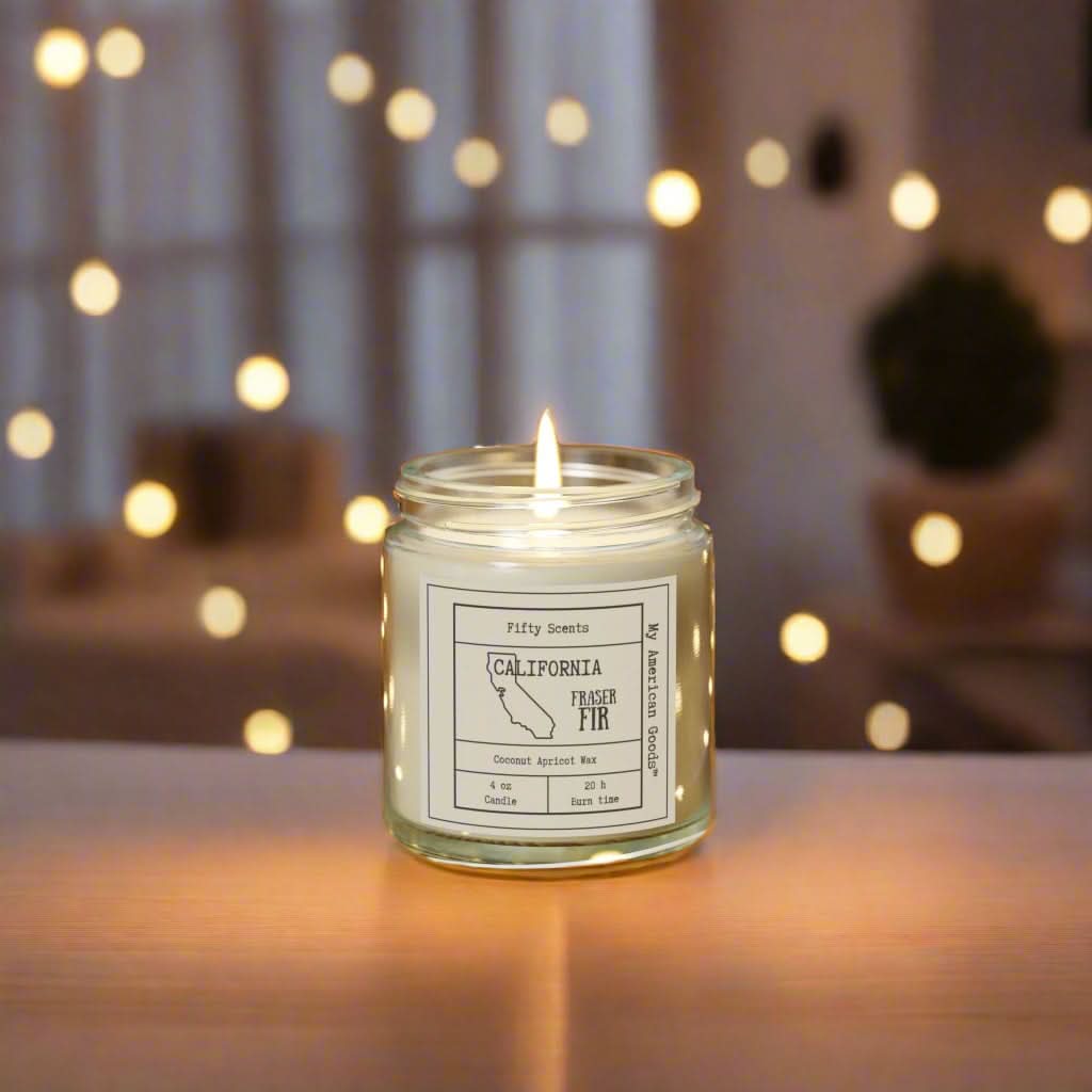 California Frasier Fir Scented Candle - Coconut Apricot Wax