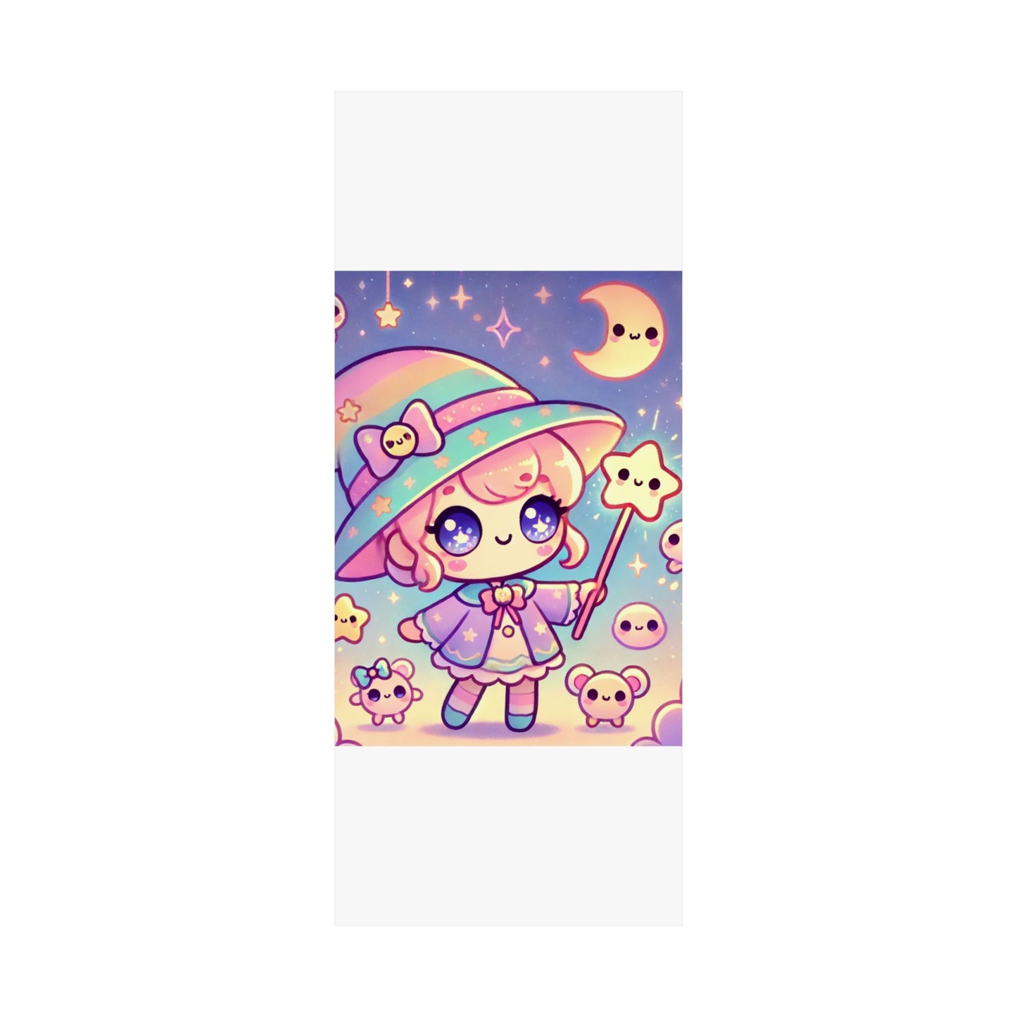 Kawaii Moon Wand Pastel Fantasy Wall Art Poster