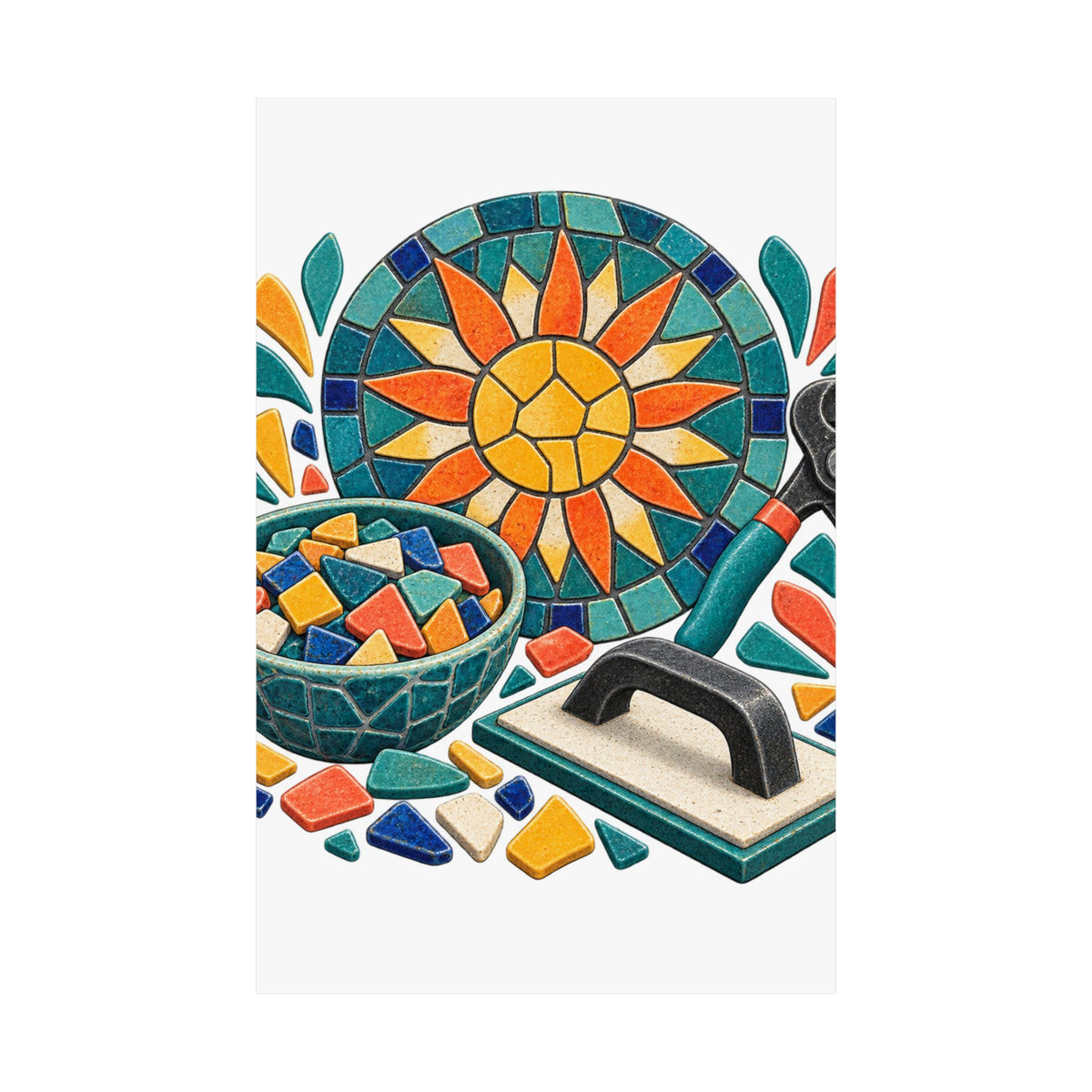 Sunburst Mosaic Making Workshop Poster