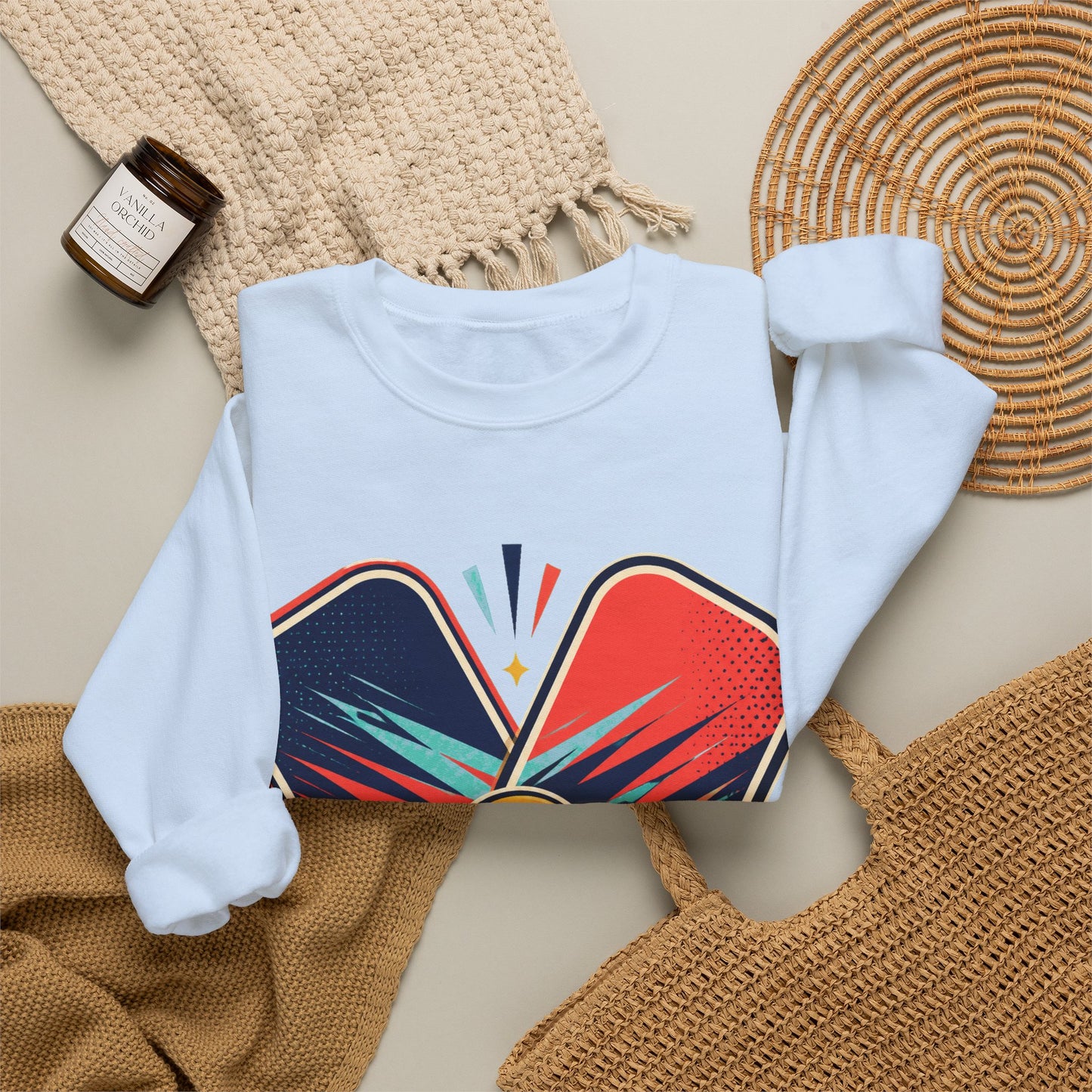 Retro Pickleball Paddles Recreational Sports Sweatshirt