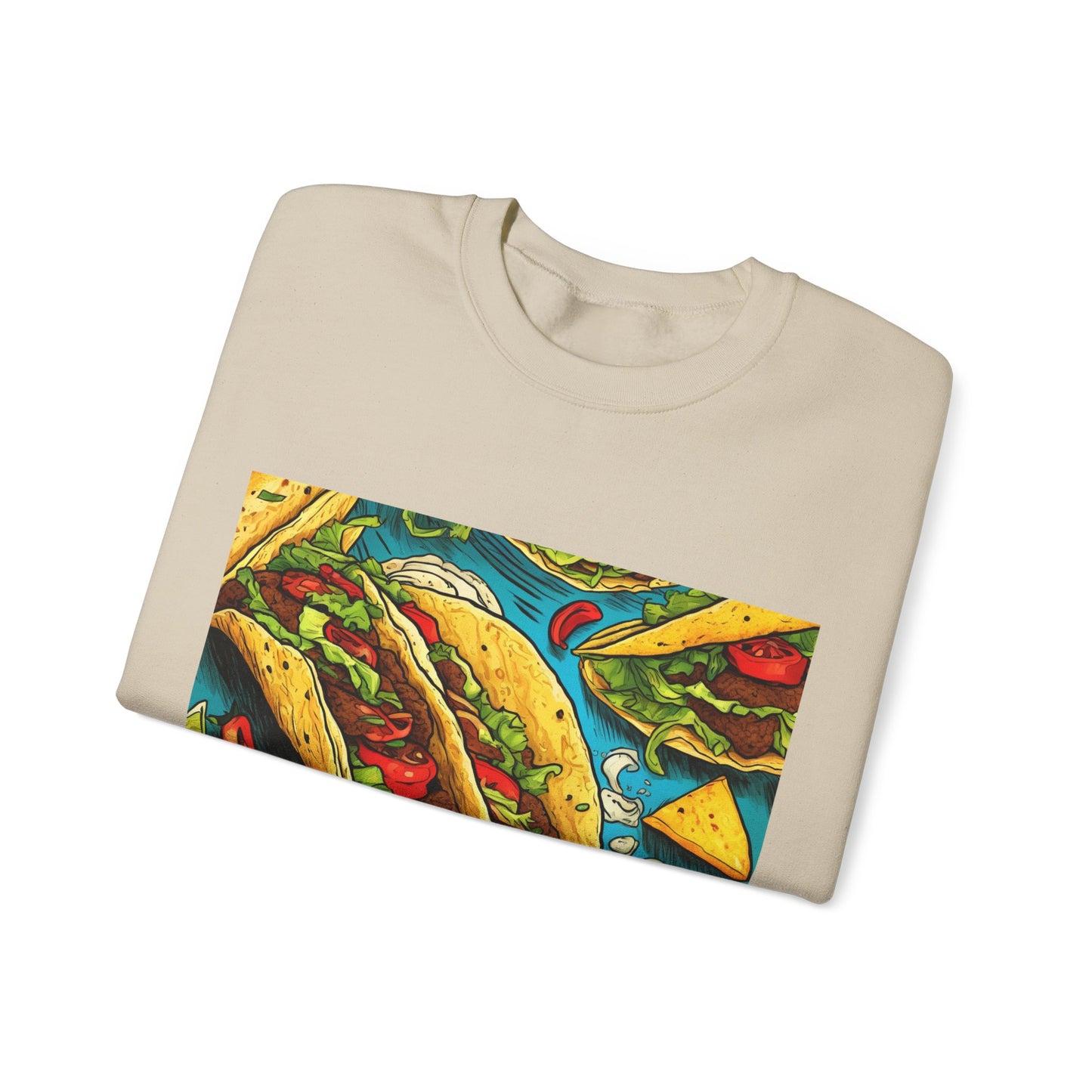 Taco Party Pattern Foodie Gift Art Sweatshirt