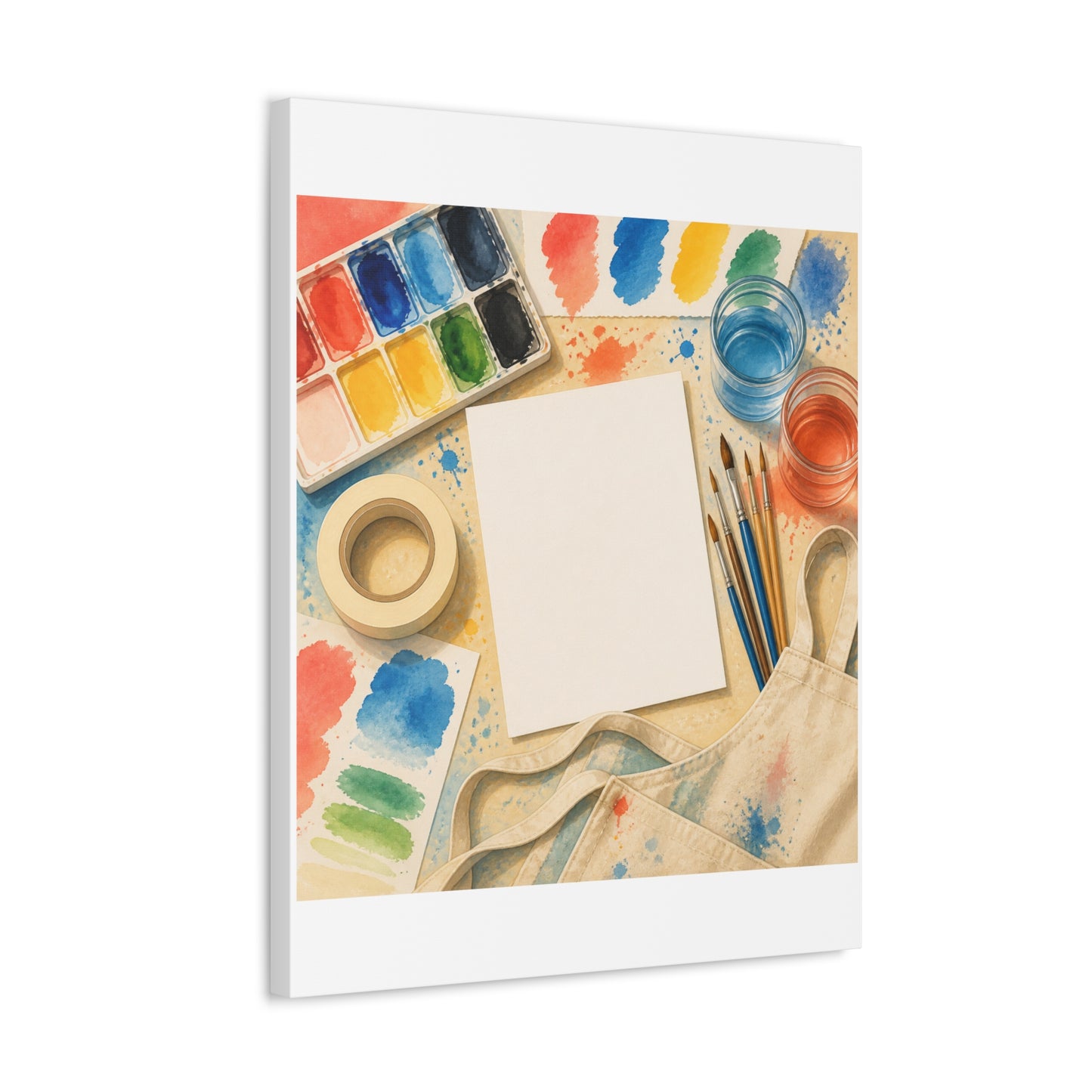 Bright Watercolor Painting Hobby Art Canvas Art