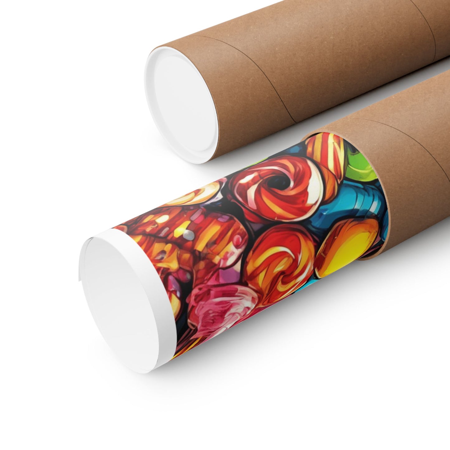 Colorful Candy and Lollipop Pattern Poster