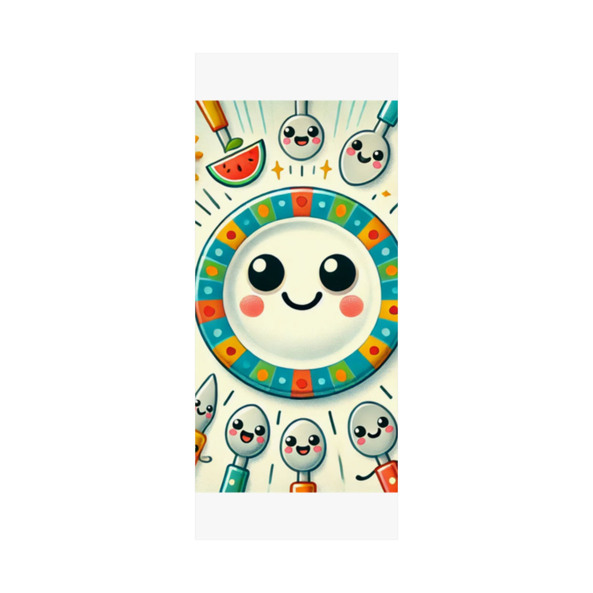 Happy Little Kitchen Club Kawaii Food Poster Kitchen Wall Art Decor