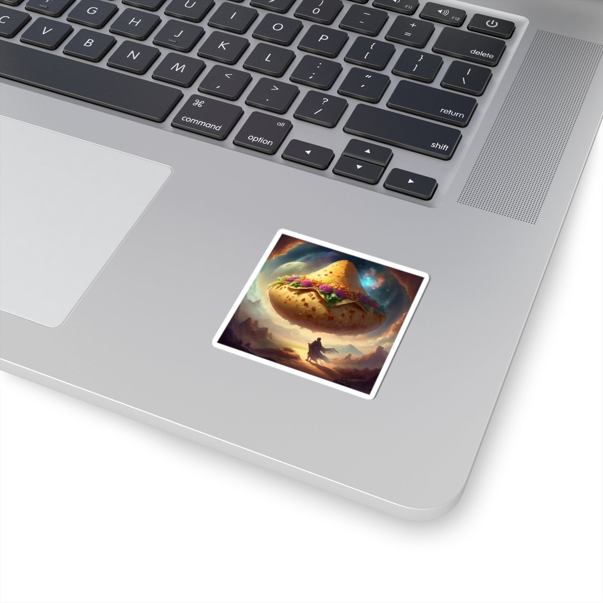 Cosmic Taco Planetoid Surreal Food Fantasy Art Sticker